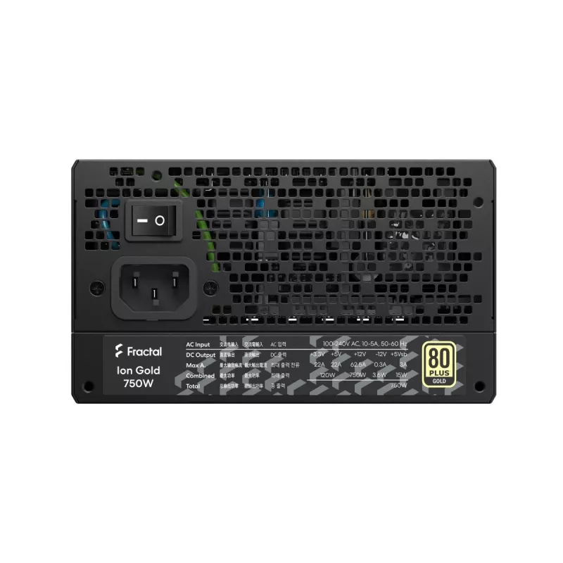 Alimentatore Fractal Design Ion+ 750W Gold 24-pin ATX ATX nero