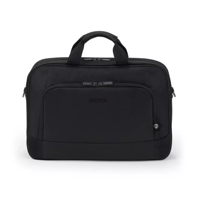 DICOTA Eco Top Traveller Base - Borsa per notebook 13-14,1 pollici - Nero / 300d RPET Poliestere
