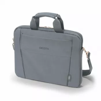 DICOTA Eco schlank Case Base – Borsa per notebook 13–14,1 pollici – Grigio / 300d RPET Poliestere