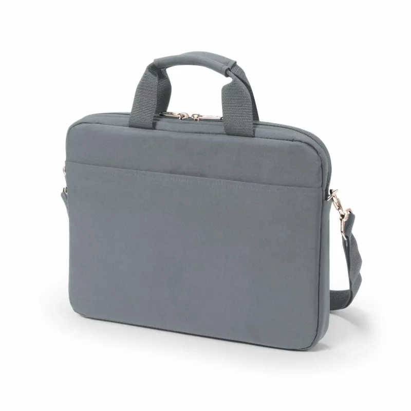 DICOTA Eco schlank Case Base – Borsa per notebook 13–14,1 pollici – Grigio / 300d RPET Poliestere