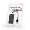 Hub USB Gembird UHB-U2P4-04 – 4 porte USB 2.0, Plug-and-Play, nero, 480 Mbit/s