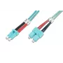 Cavo patch in fibra ottica DIGITUS, LC su SC multimodale 50/125 µ, duplex lunghezza 3m classe OM3