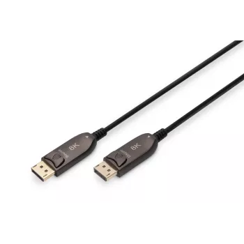 Cavo in fibra ottica ibrida AOC DisplayPort DIGITUS M/M UHD 8K@60Hz, CE, nero 20m