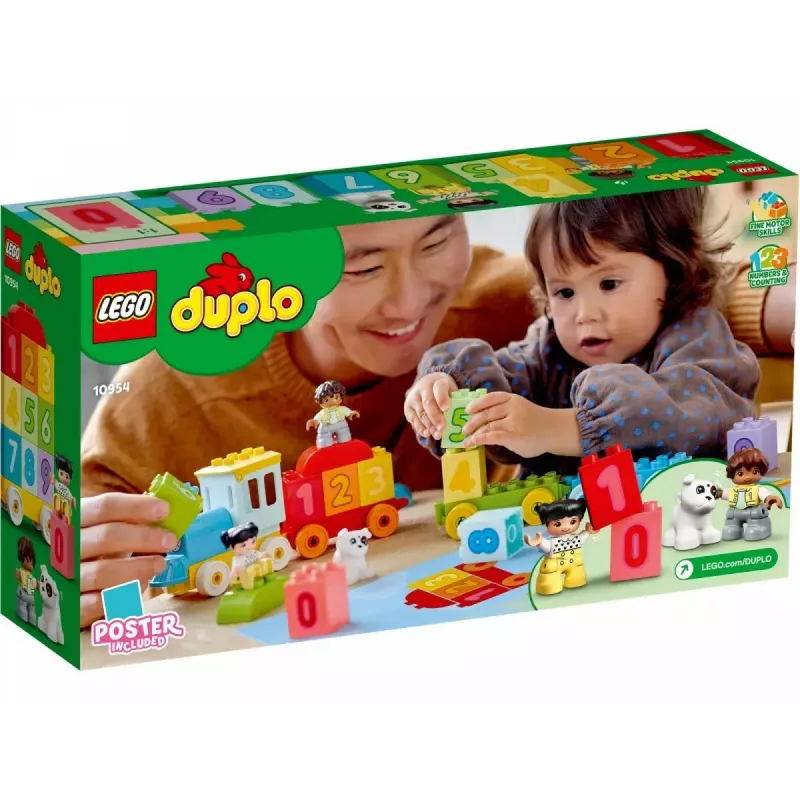 LEGO DUPLO Treno dei numeri 10954 – treno didattico con vagoni numerati per contare e ordinare