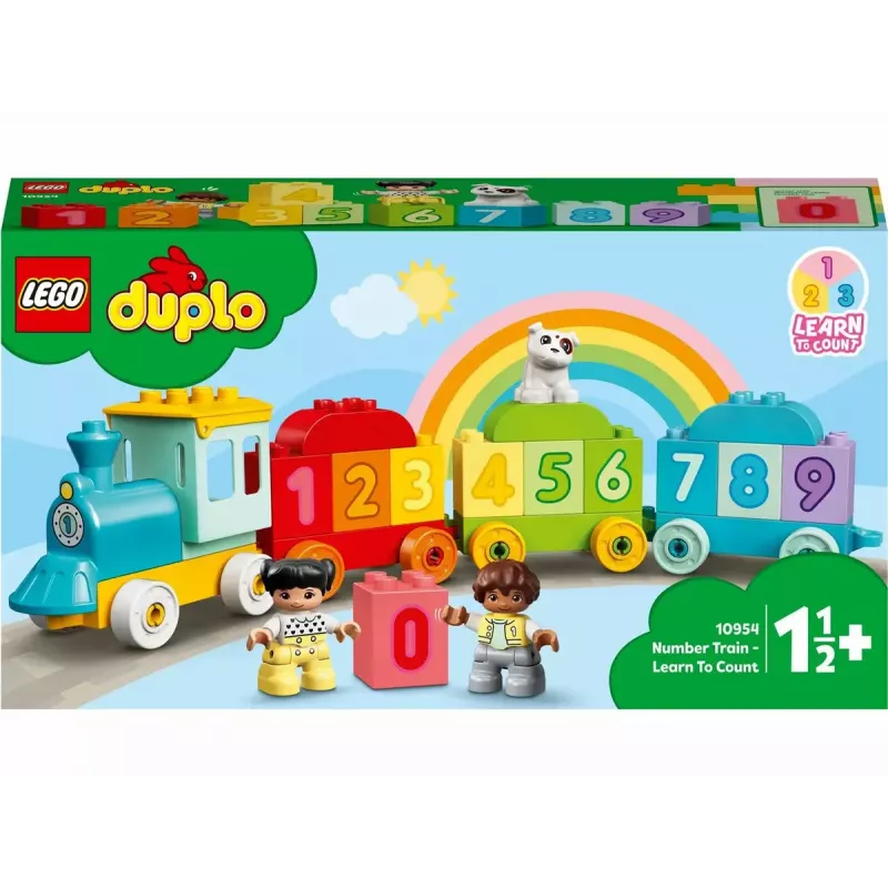 LEGO DUPLO Treno dei numeri 10954 – treno didattico con vagoni numerati per contare e ordinare