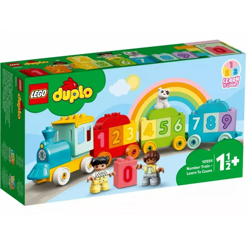 LEGO DUPLO Treno dei numeri 10954 – treno didattico con vagoni numerati per contare e ordinare