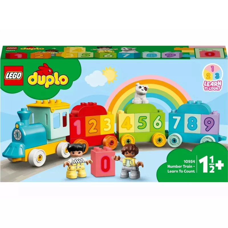LEGO DUPLO Treno dei numeri 10954 – treno didattico con vagoni numerati per contare e ordinare