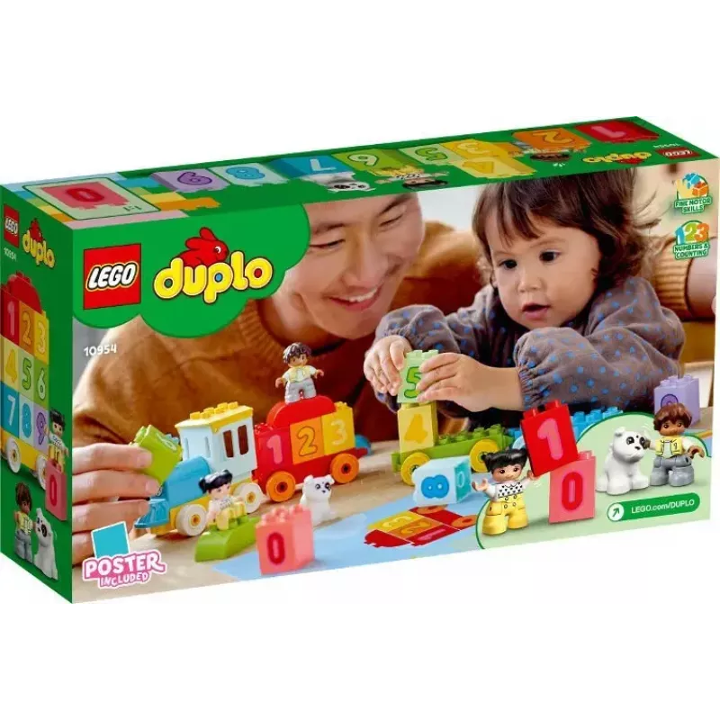 LEGO DUPLO Treno dei numeri 10954 – treno didattico con vagoni numerati per contare e ordinare