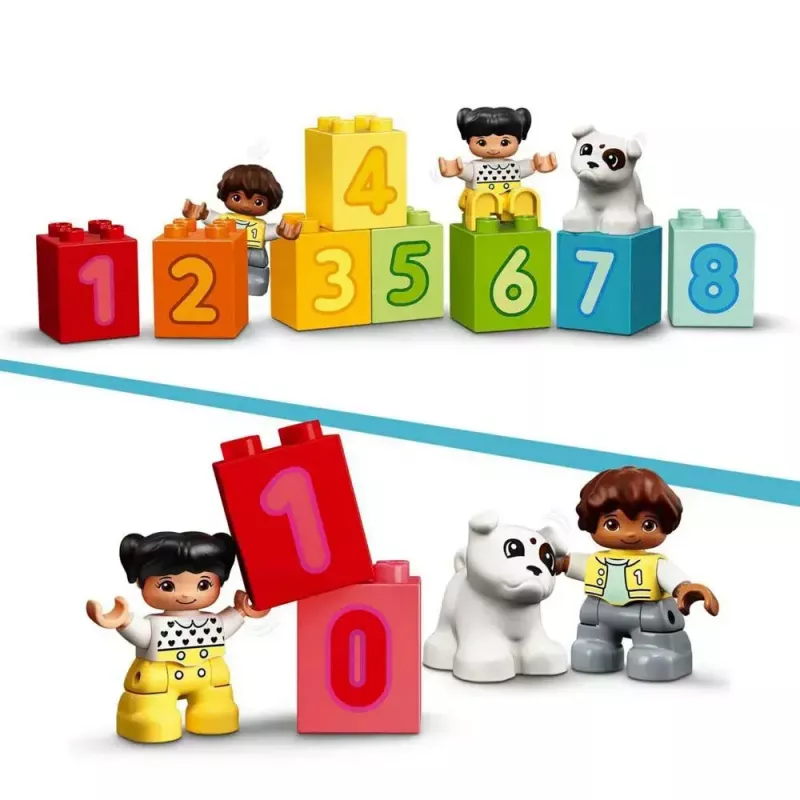 LEGO DUPLO Treno dei numeri 10954 – treno didattico con vagoni numerati per contare e ordinare