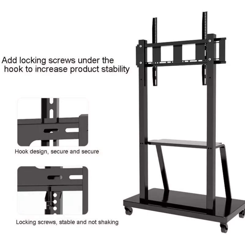 Supporto da terra portatile per schermi piatti TECHLY Signage Display Mount ICA-TR30 — per schermi da 55 a 100 inch, VESA 1200x600, carico max. 150 kg, ruote, nero