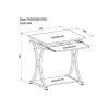 Techly Compact Desk per PC con vano tastiera estraibile, nero grafite ICA-TB 328BK