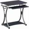 Techly Compact Desk per PC con vano tastiera estraibile, nero grafite ICA-TB 328BK