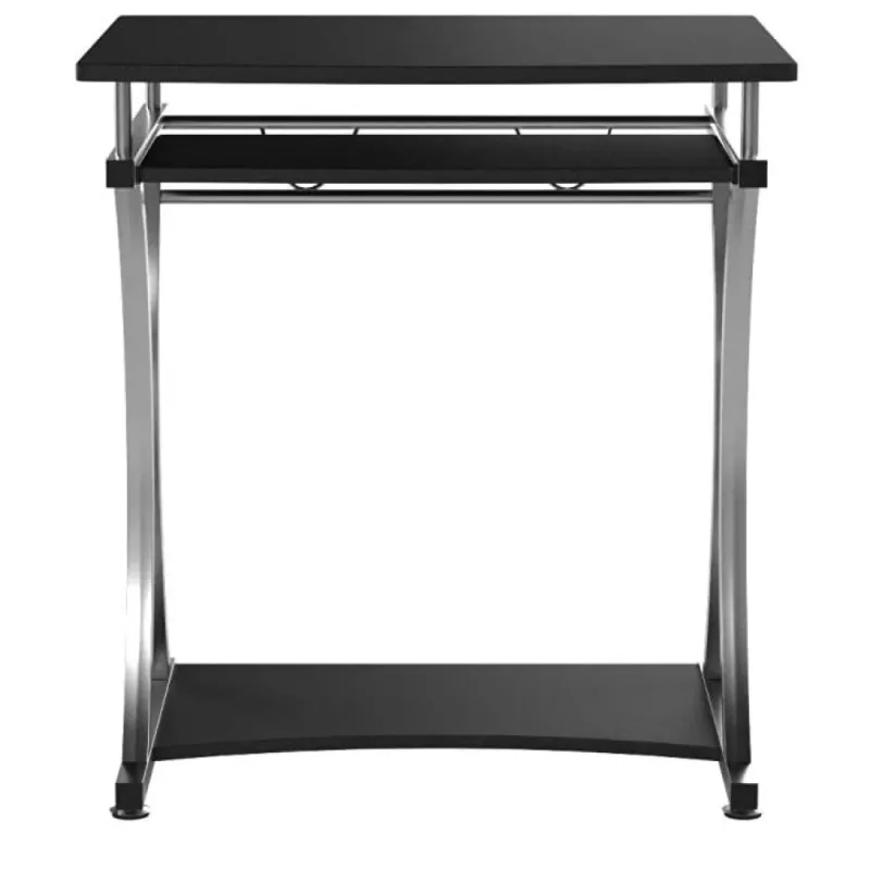 Techly Compact Desk per PC con vano tastiera estraibile, nero grafite ICA-TB 328BK