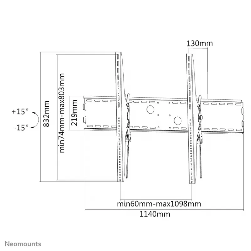 Supporto a parete per TV Neomounts LFD-W2000 60-100
