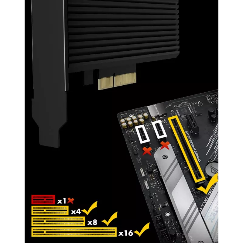 ICY BOX IB-PCI208-HS schede/adattatori di interfaccia interni M.2