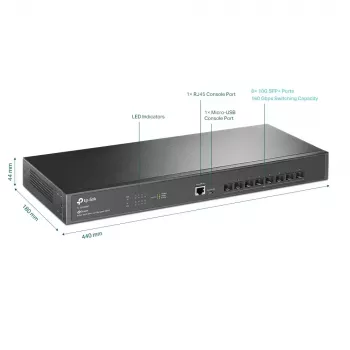 Switch gestito L2+ TP-Link Omada 8 porte 10GE SFP+