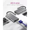 ICY BOX IB-DK4040-CPD con filo USB 3.2 Gen 1 (3.1 Gen 1) Type-C antracite, nero