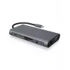 ICY BOX IB-DK4040-CPD con filo USB 3.2 Gen 1 (3.1 Gen 1) Type-C antracite, nero