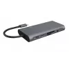 ICY BOX IB-DK4040-CPD con filo USB 3.2 Gen 1 (3.1 Gen 1) Type-C antracite, nero