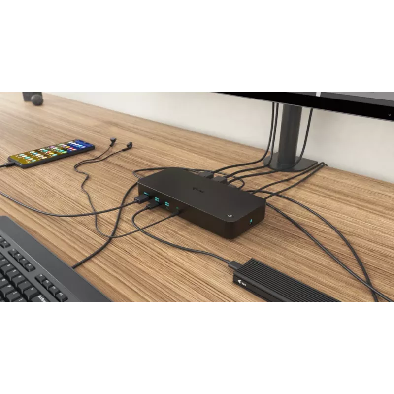 Docking station i-tec USB 3.0 / USB-C / Thunderbolt, 3x 4K + Power Delivery 100W