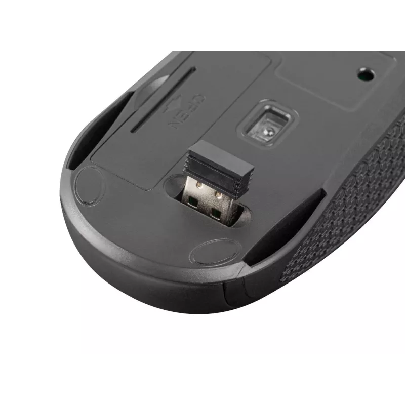 Mouse ottico wireless NATEC Jay 2 RF — 2,4 GHz, 1600 DPI, ambidestro, 4 tasti, nero