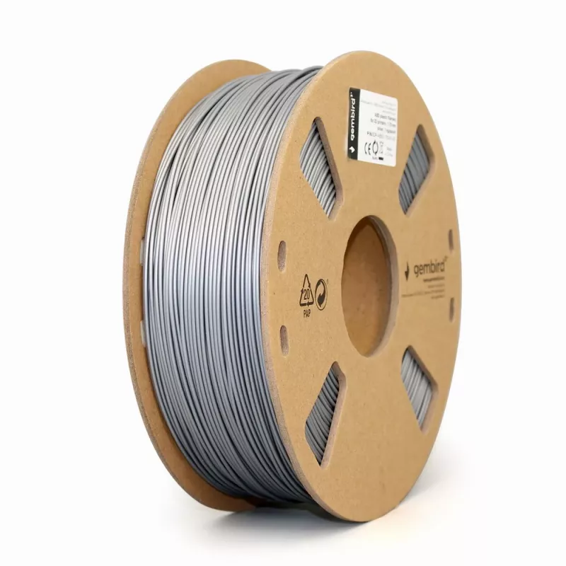 Filamento ABS GEMBIRD – argento – 1,75 mm – 1 kg
