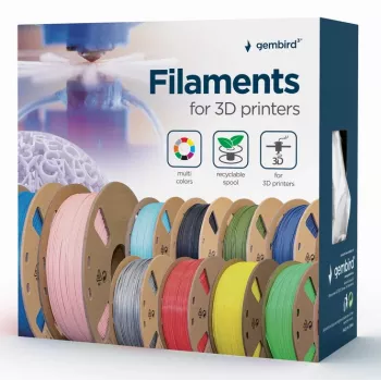 Filamento PLA-PLUS GEMBIRD, bianco, 1,75 mm, 1 kg