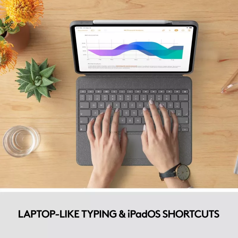 LOGITECH Combo Touch - iPad Pro 12,9 pollici (5ª gen.) - inglese - QWERTY