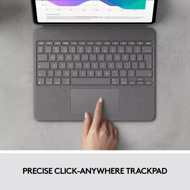 LOGITECH Combo Touch - iPad Pro 12,9 pollici (5ª gen.) - inglese - QWERTY
