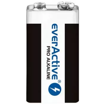 Batteria alcalina 9V everActive EV6LR61-PRO, 9 V, 650 mAh, 26,4×48,5×16 mm, 1 pz.