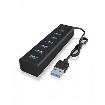 ICY BOX IB-HUB1700-U3 USB 3.2 Gen 1 (3.1 Gen 1) Type-A 5000 Mbit/s nero