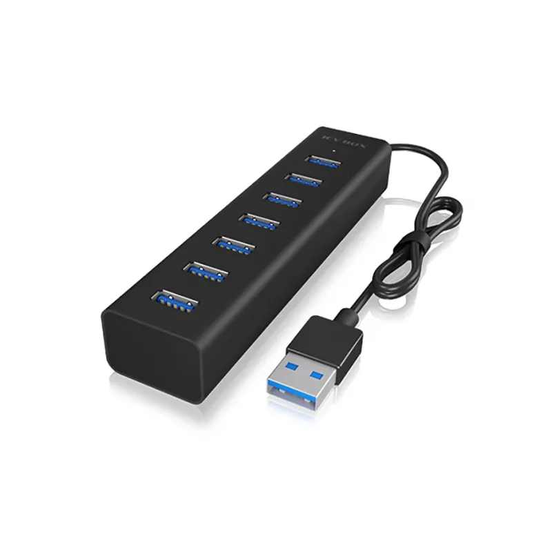 ICY BOX IB-HUB1700-U3 USB 3.2 Gen 1 (3.1 Gen 1) Type-A 5000 Mbit/s nero