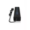 ICY BOX IB-HUB1700-U3 USB 3.2 Gen 1 (3.1 Gen 1) Type-A 5000 Mbit/s nero