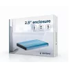 Case HDD Gembird EE2-U3S-3-B — 2,5 pollici single-bay, SATA, Mini‑USB A, fino a 7 TB, blu