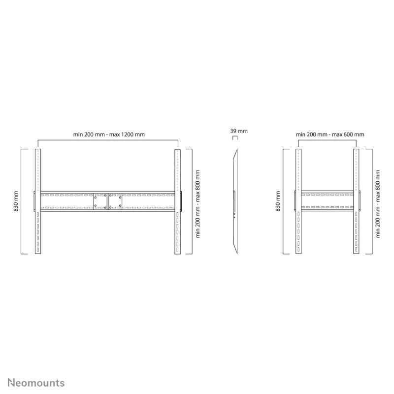 Supporto TV da parete Neomounts LFD-W1500 60-100 pollici – fisso – orizzontale e verticale