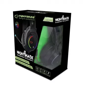 Cuffie gaming con filo ESPERANZA EGH470 — over-ear, 3,5 mm, cavo 2 m, retroilluminazione, 32 Ω, 105 dB
