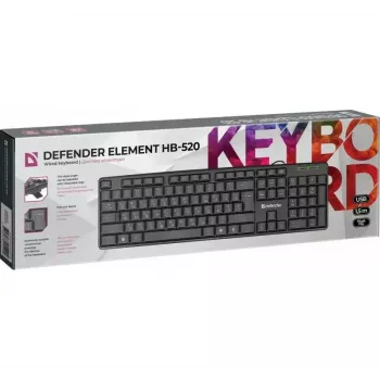 Tastiera USB con filo DEFENDER HB-520 – layout compatto, connessione USB