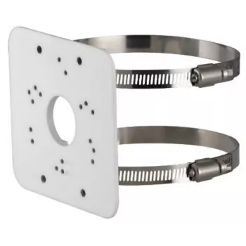 Supporto per palo Dahua PFA152-E, lega di alluminio, bianco, per pali Ø80–150 mm