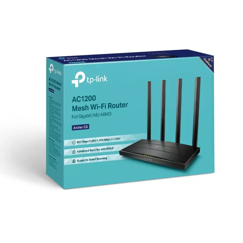 Router Wi-Fi TP-Link Archer C6 Fast Ethernet dual band (2,4 GHz / 5 GHz) bianco