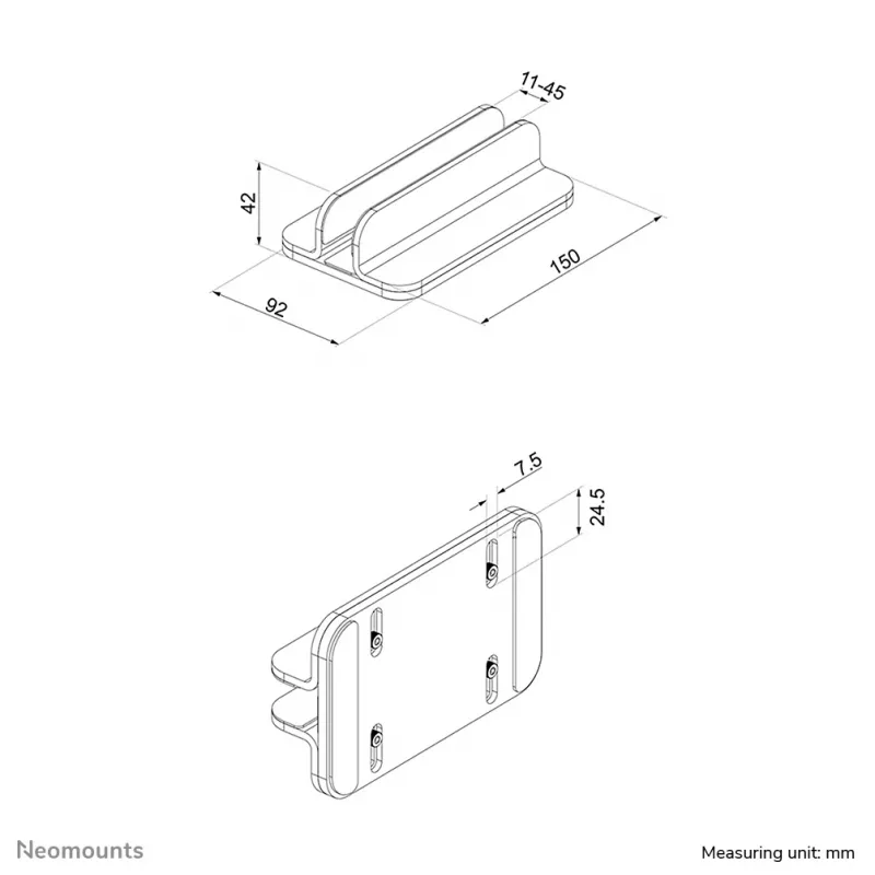 Supporto per laptop Neomounts NSLS300 11-17 pollici - universale
