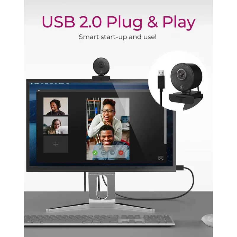 Webcam ICY BOX IB-CAM501-HD 1920 x 1080 Pixel USB 2.0 nero