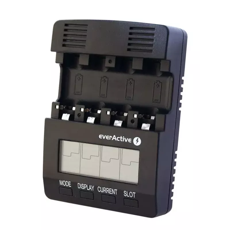 everActive NC-3000 caricabatterie a microprocessore per batterie AA/AAA/C/D