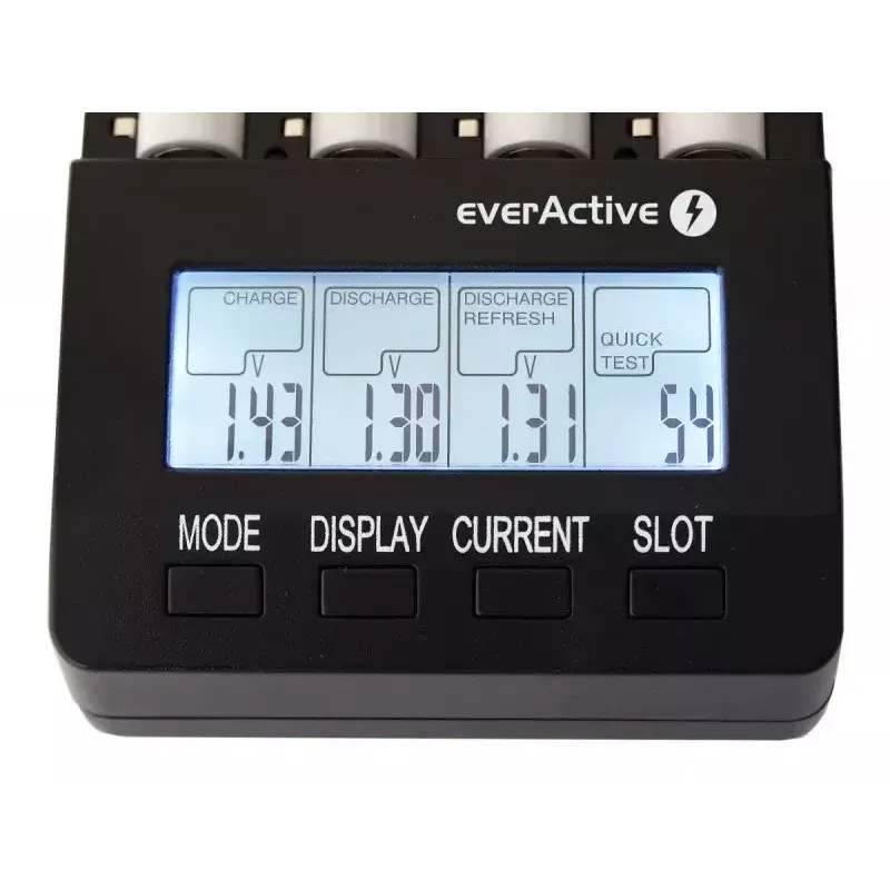 everActive NC-3000 caricabatterie a microprocessore per batterie AA/AAA/C/D