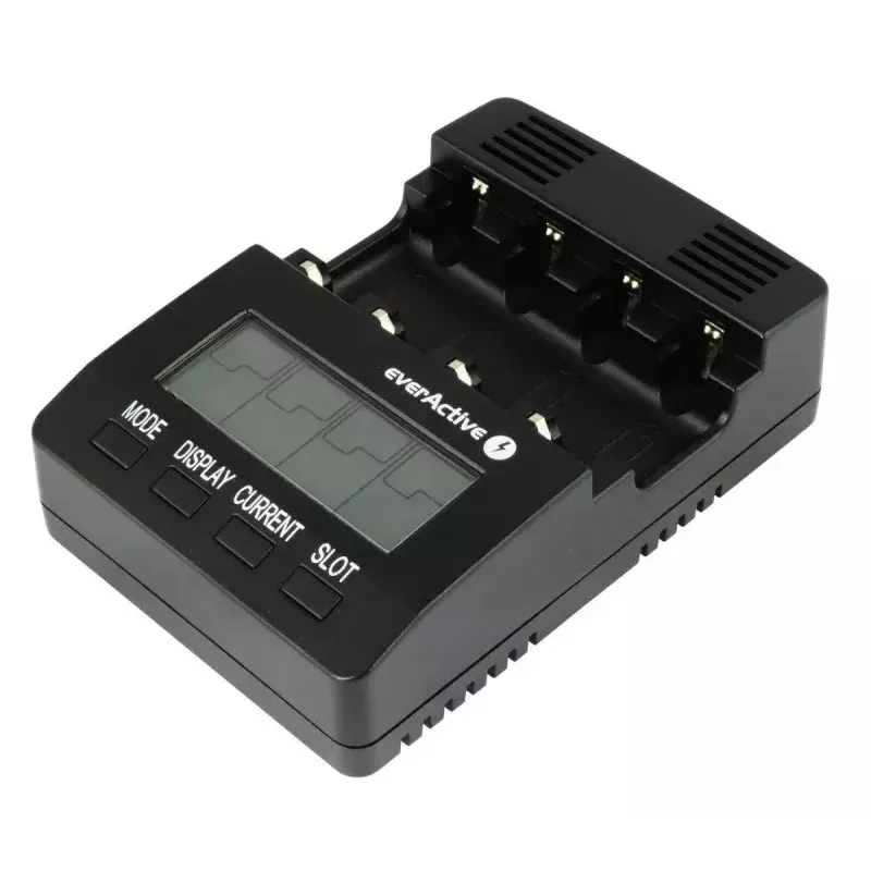 everActive NC-3000 caricabatterie a microprocessore per batterie AA/AAA/C/D