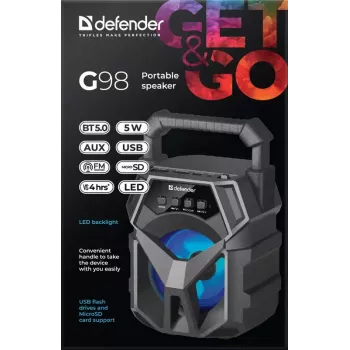 Altoparlante portatile mono Defender G98 nero