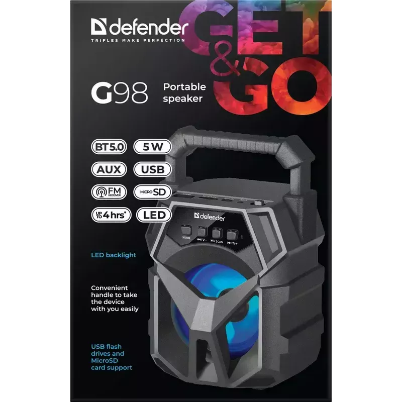 Altoparlante portatile mono Defender G98 nero