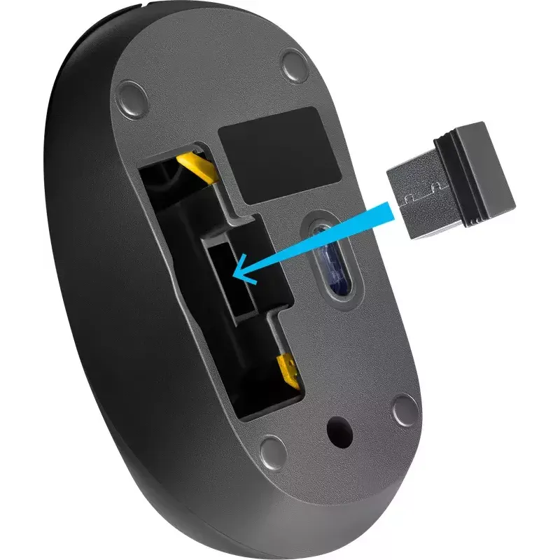 Mouse ottico wireless DEFENDER HIT MM-495 RF, ambidestro, 1600 DPI, ricevitore USB RF, nero