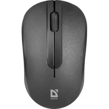 Mouse ottico wireless DEFENDER HIT MM-495 RF, ambidestro, 1600 DPI, ricevitore USB RF, nero