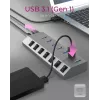 ICY BOX IB-HUB1701-C3 USB 3.2 Gen 1 (3.1 Gen 1) Type-B 5000 Mbit/s antracite