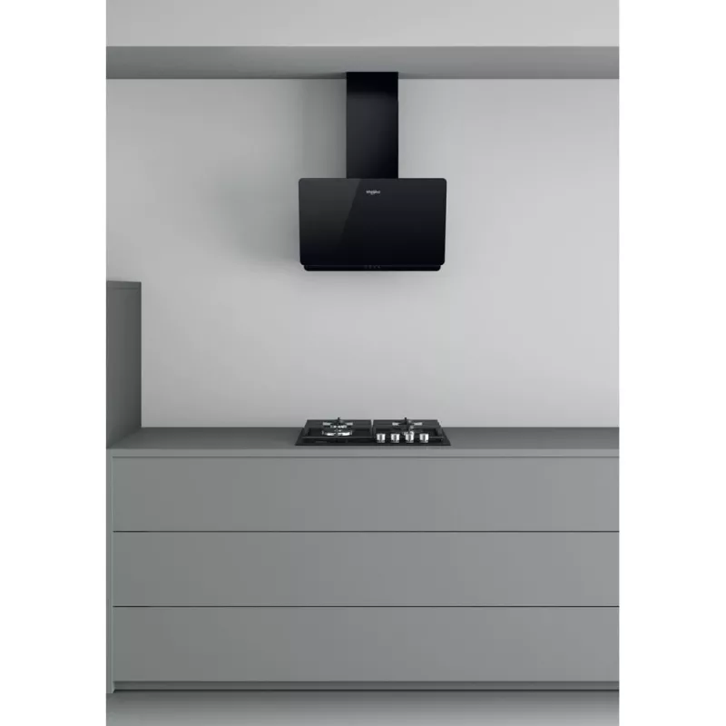 Whirlpool AKR 65F LM K installazione a parete nero 375 m³/h
